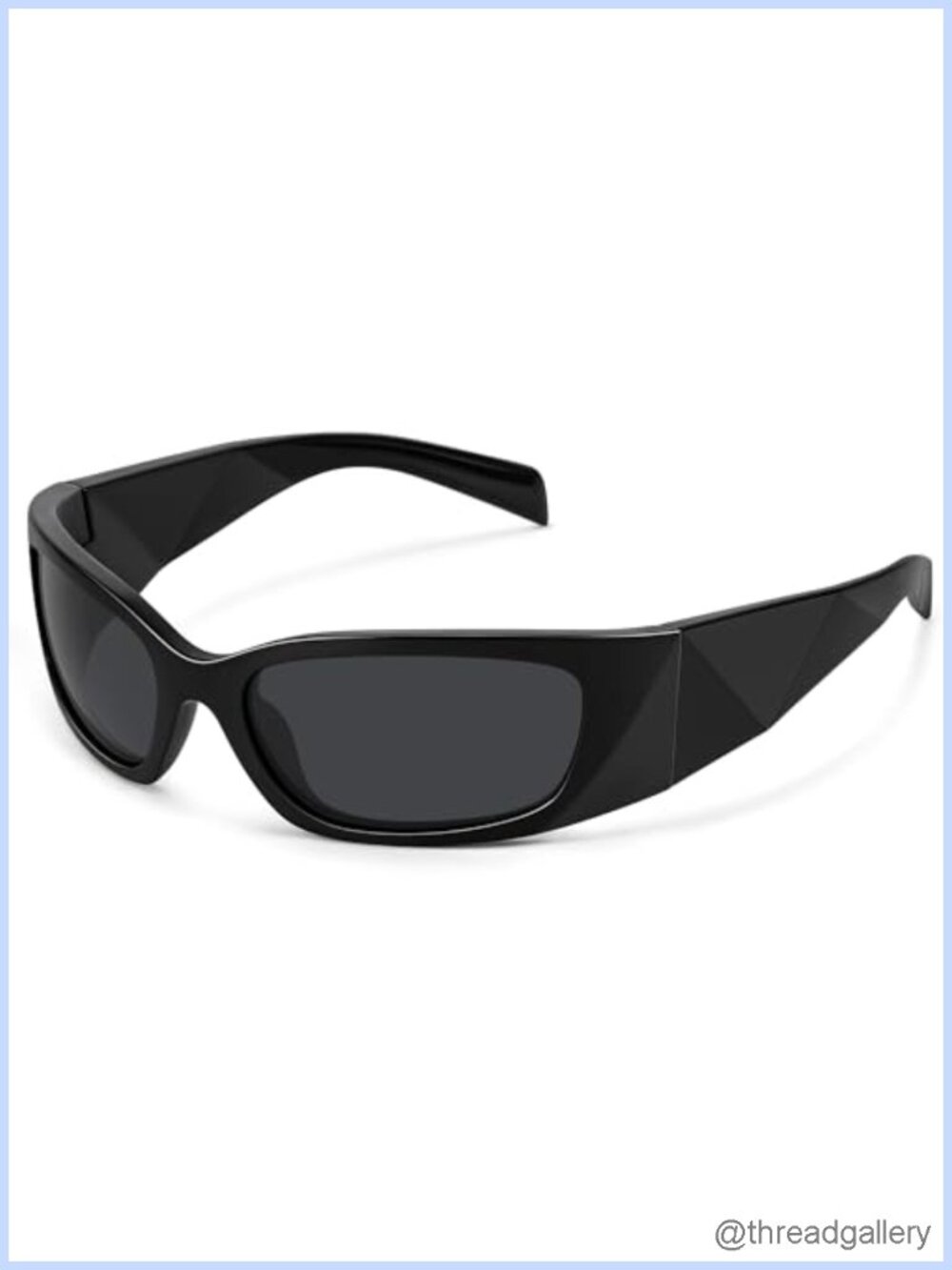 Retro Wrap Around Sunglasses UV400 Protection Vintage Oval Full Frame